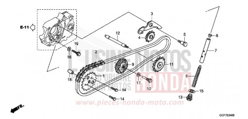 CHAINE A CAMES/TENDEUR CRF70FC de 2012